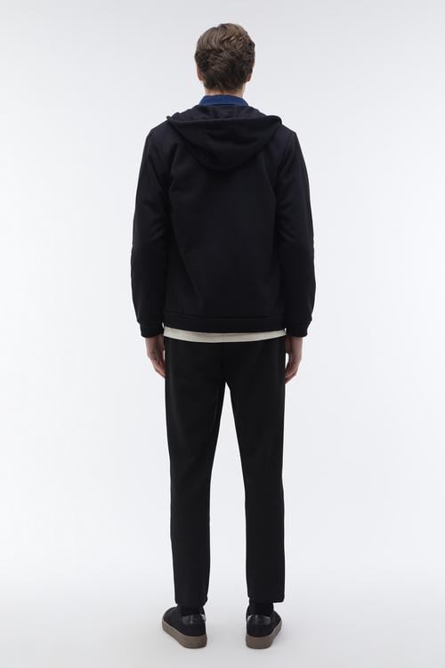  KAPÜŞONLU OVERSIZE FERMUARLI SWEATSHIRT