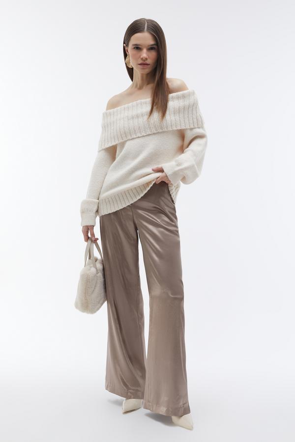 WIDE LEG SATEN GÖRÜNÜMLÜ PANTOLON