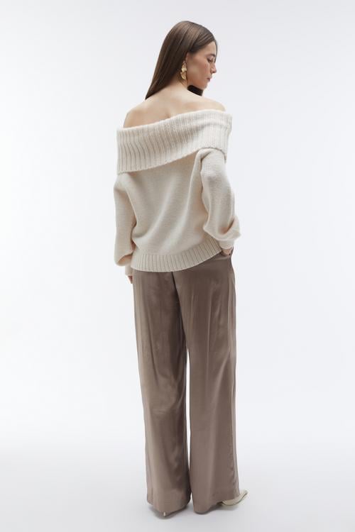 WIDE LEG SATEN GÖRÜNÜMLÜ PANTOLON