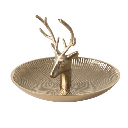 DEER GOLD DEKORATİF TABAK 15X20 CM