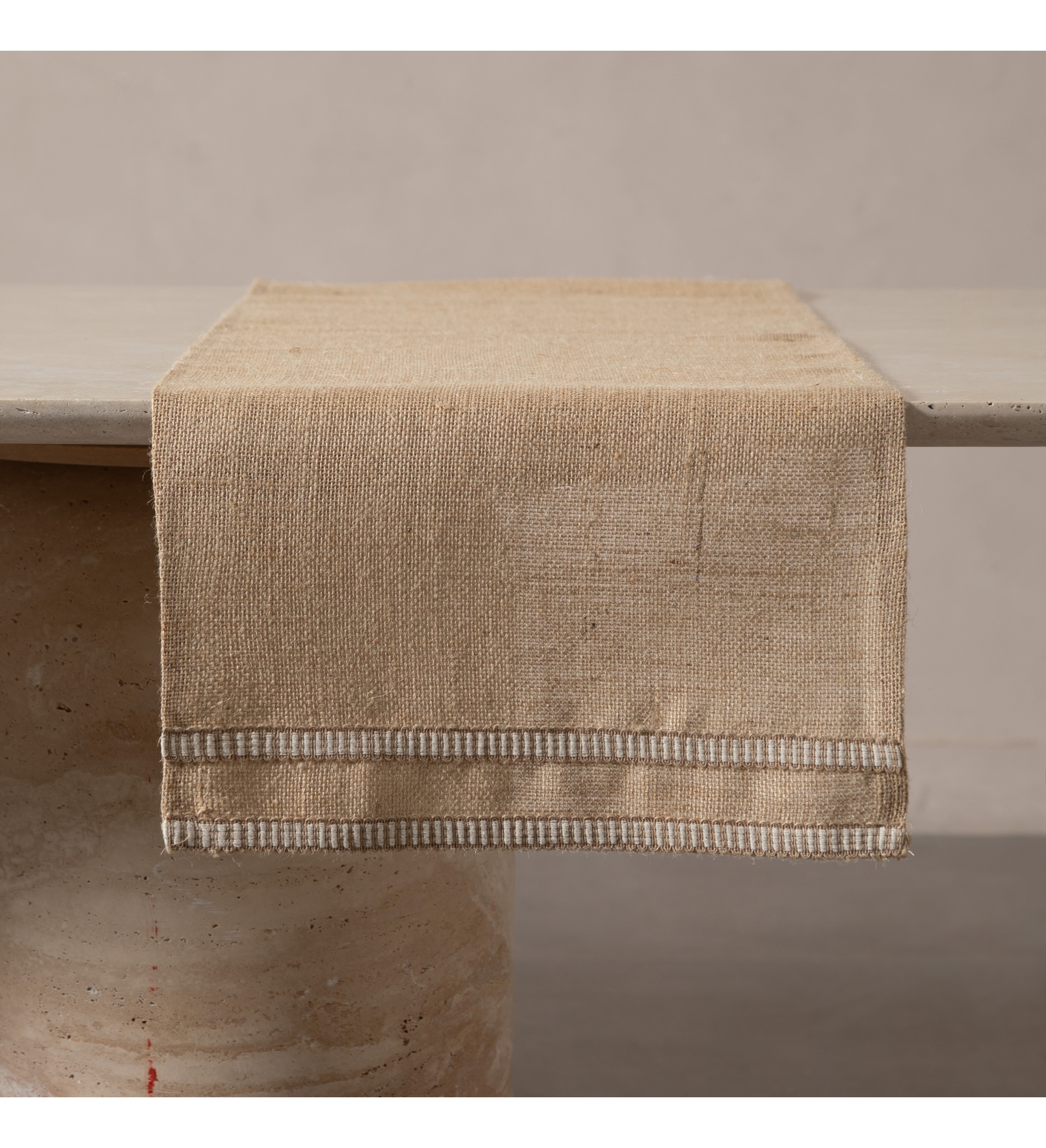 ERIN JÜT RUNNER BEYAZ ÇİZGİLİ 40X140