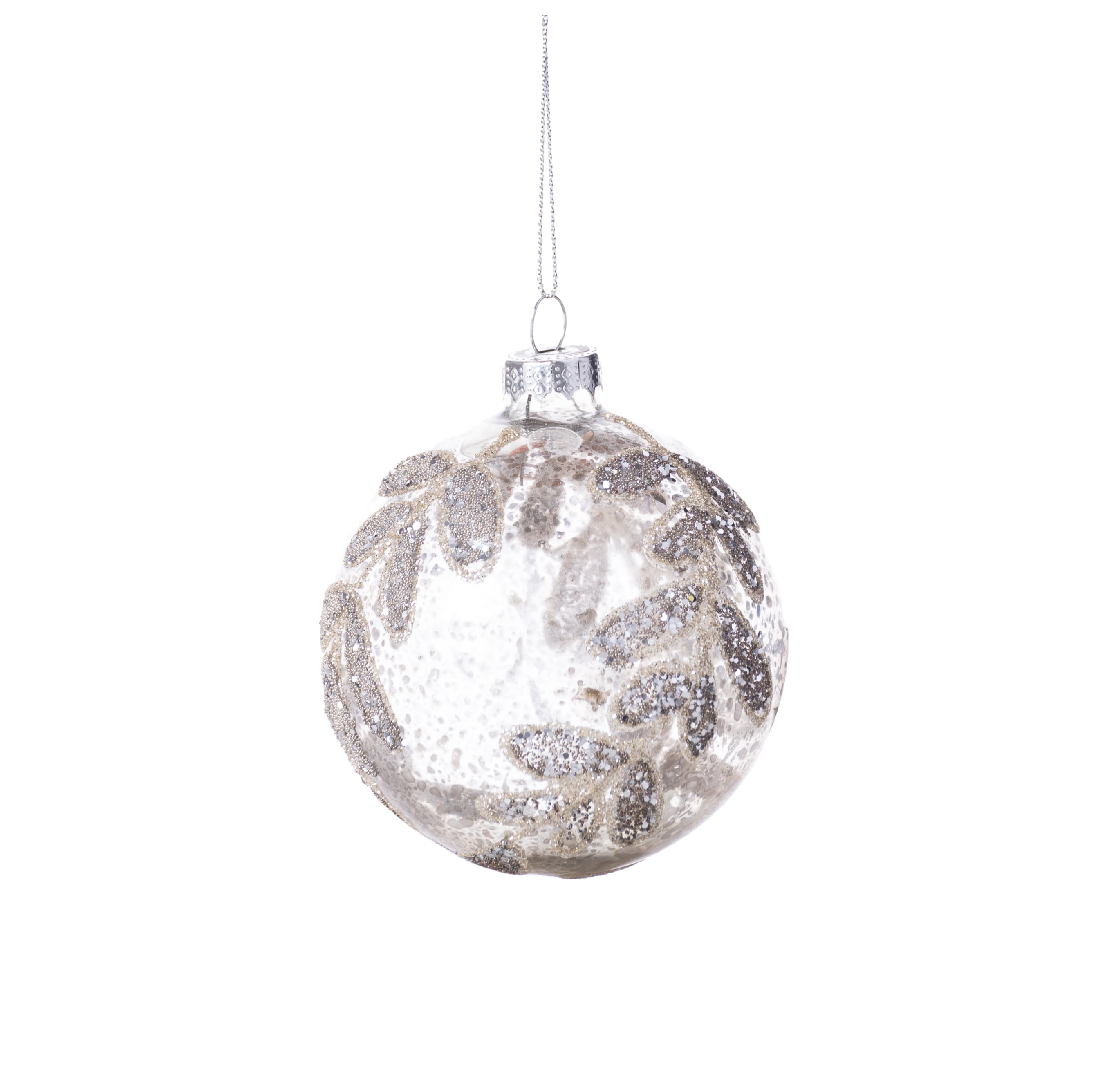 SILVER LEAF AĞAÇ SÜSÜ 8CM