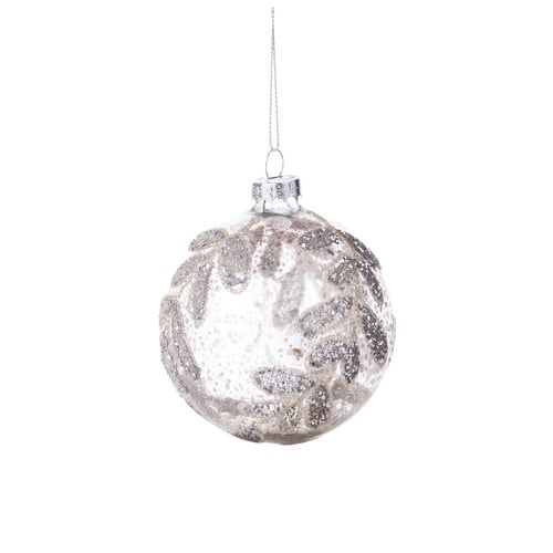 SILVER LEAF AĞAÇ SÜSÜ 8CM