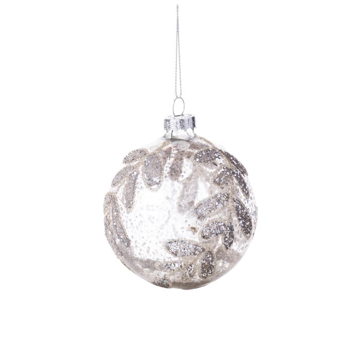 SILVER LEAF AĞAÇ SÜSÜ 8CM