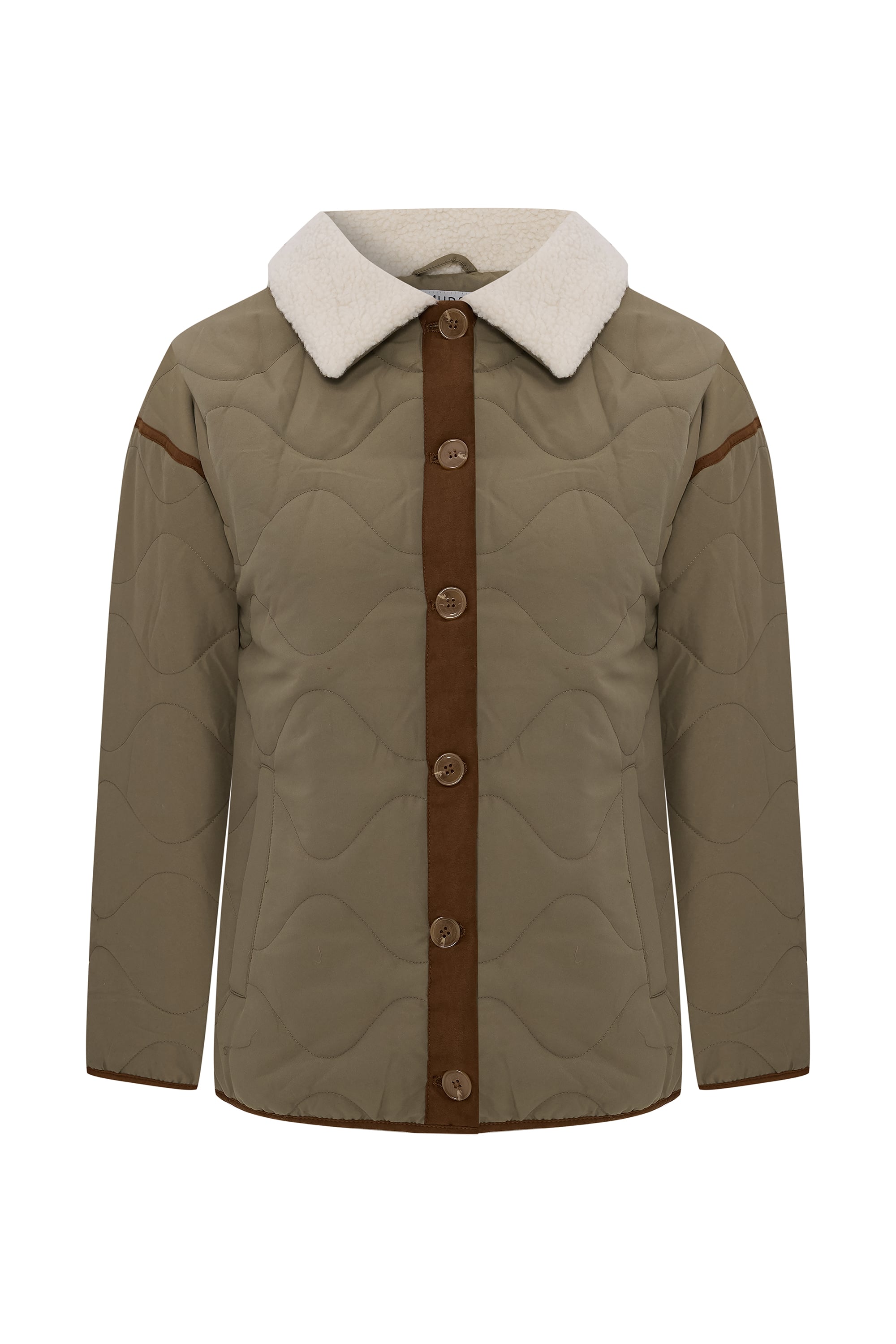 KÜRK YAKA KAPİTONELİ MONT CEKET