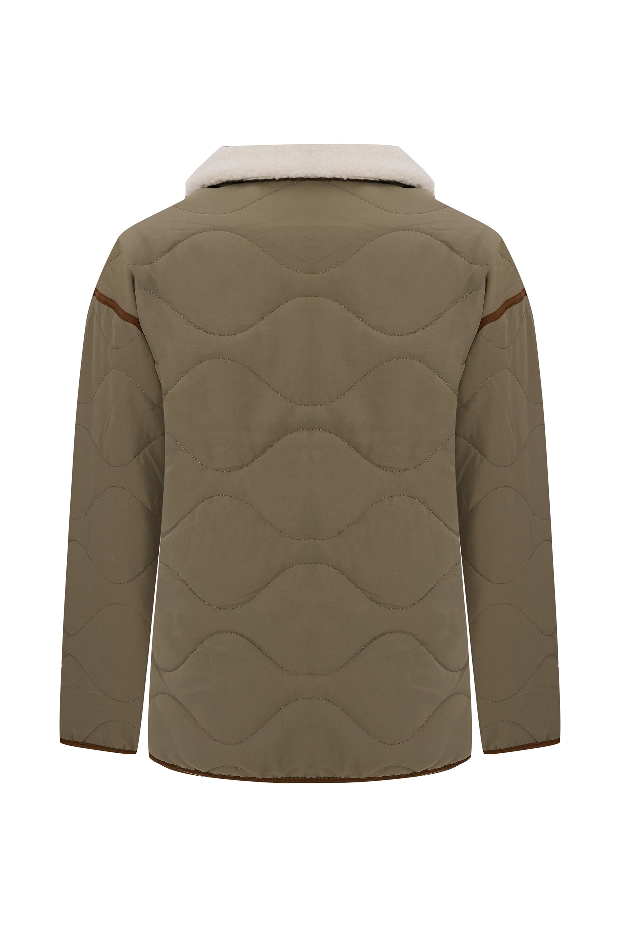 KÜRK YAKA KAPİTONELİ MONT CEKET