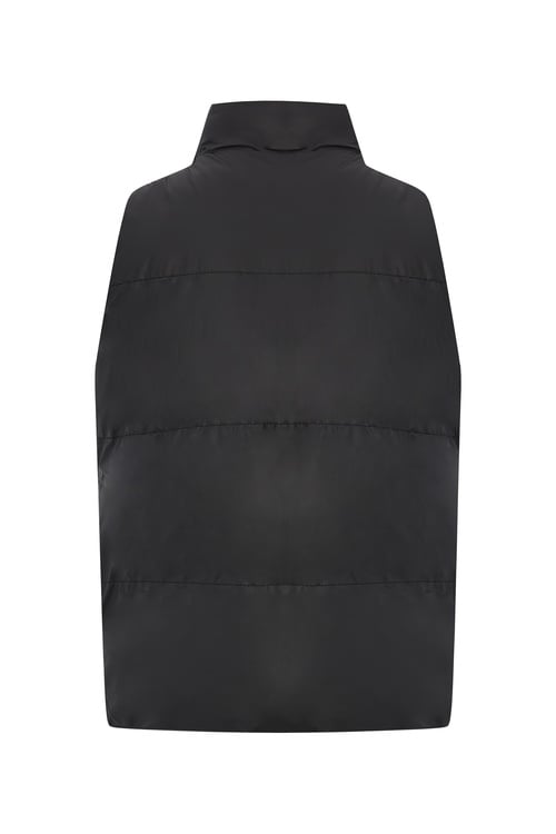 KAPİTONELİ DİK YAKA ŞİŞME YELEK