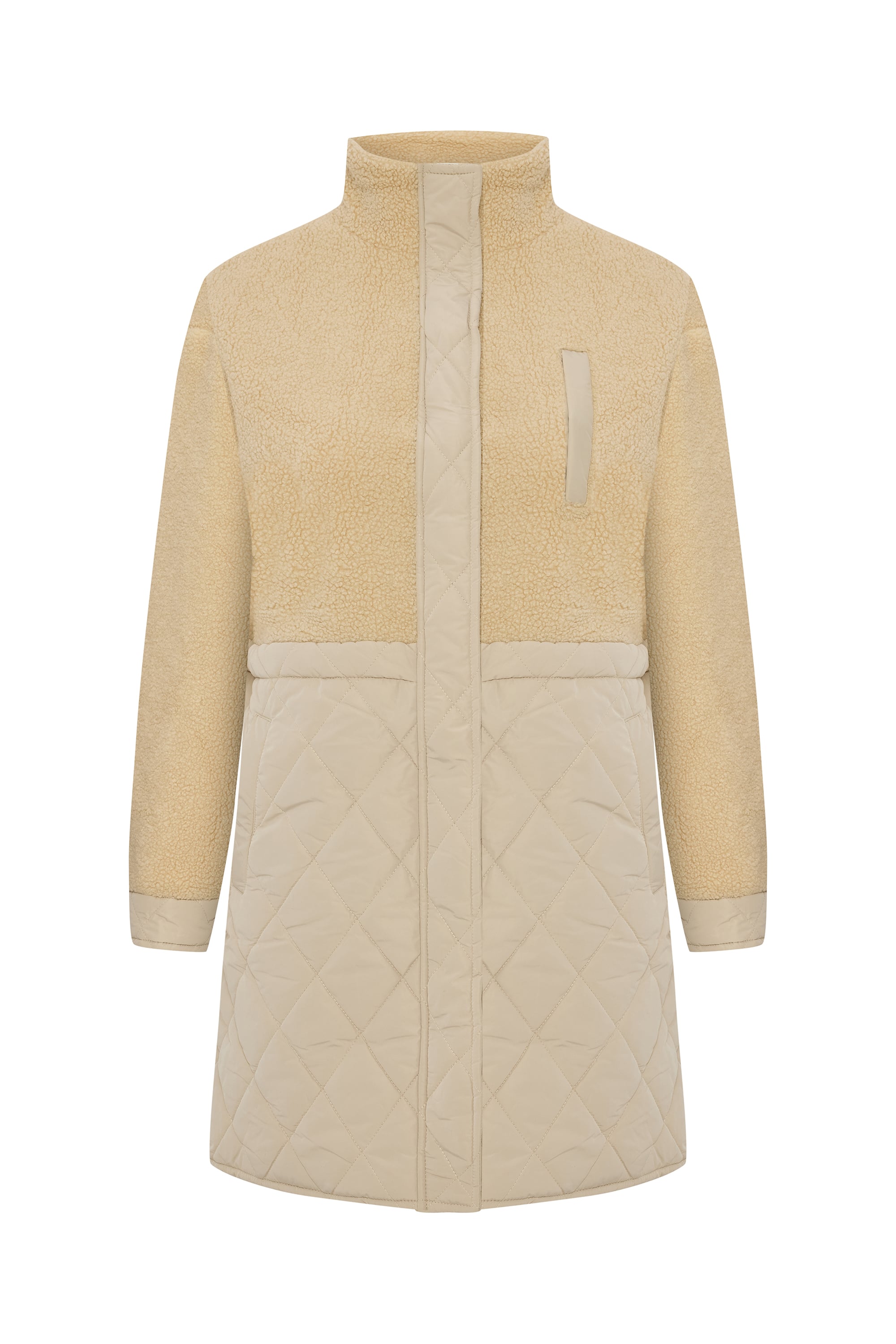 KAPİTONELİ PELÜŞ DETAYLI MONT CEKET