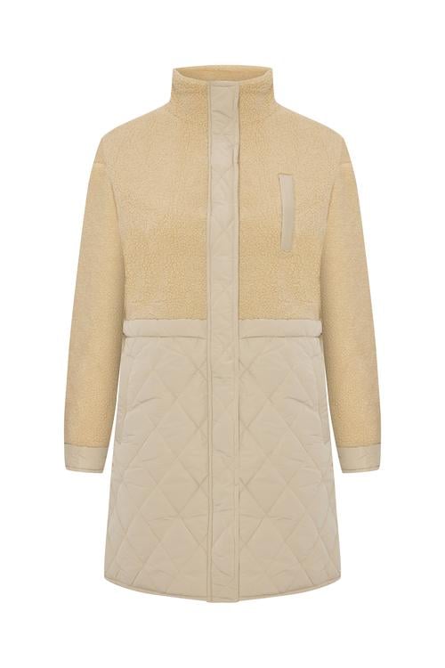  KAPİTONELİ PELÜŞ DETAYLI MONT CEKET