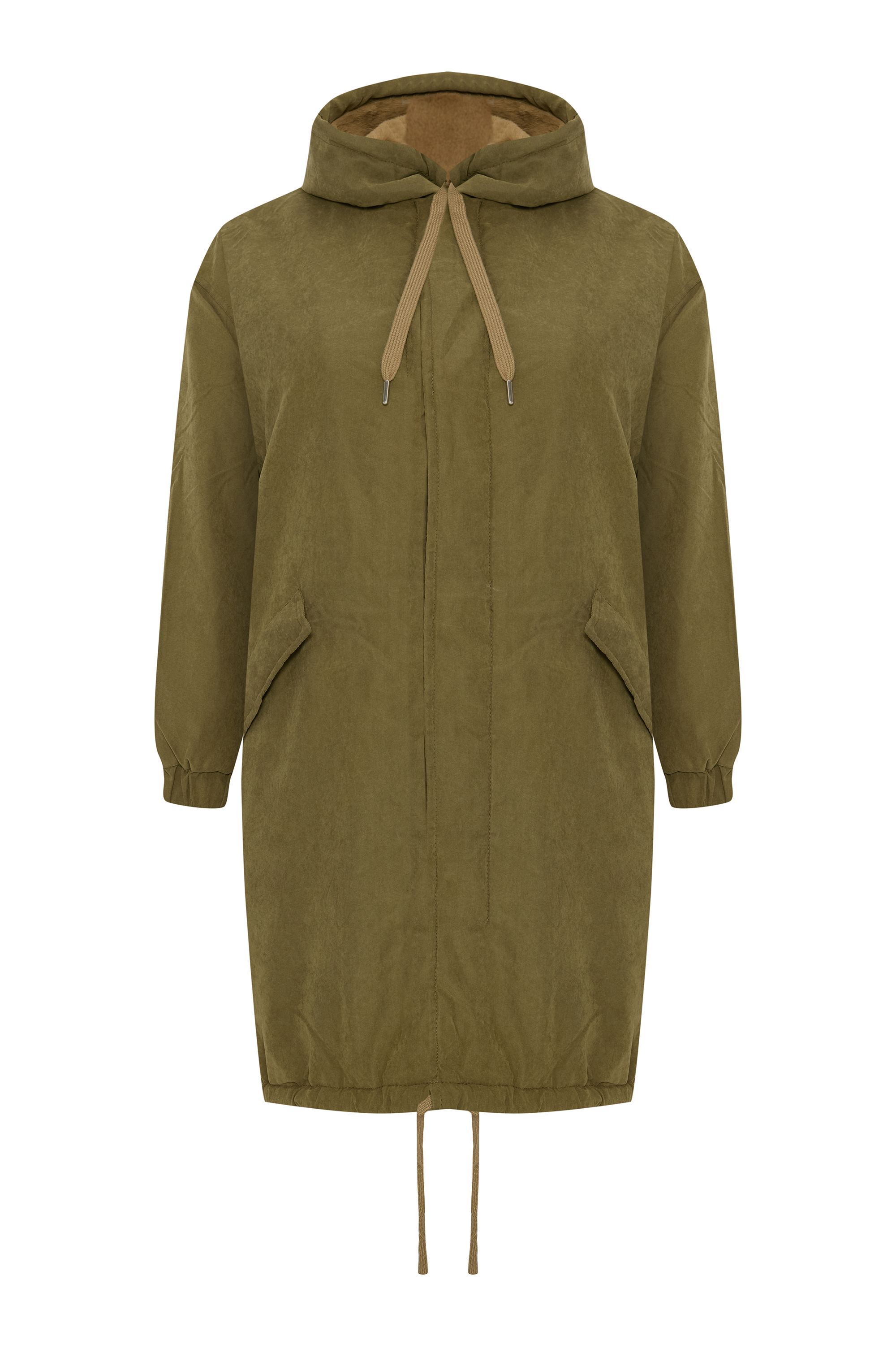 OVERSIZE KAPÜŞONLU UZUN PARKA