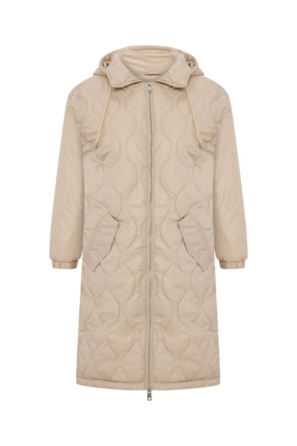 KAPİTONELİ OVERSIZE UZUN ŞİŞME MONT