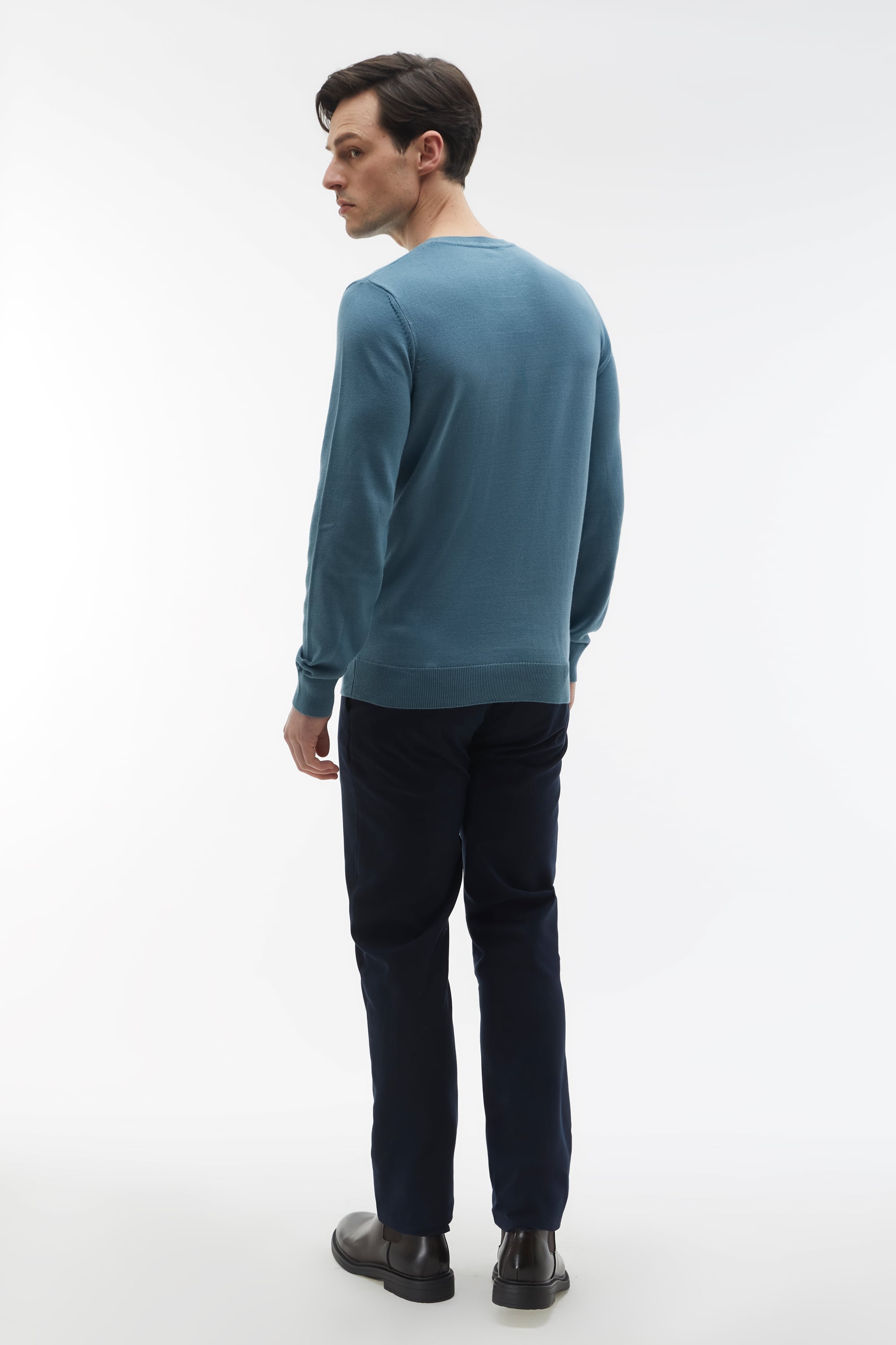 BİSİKLET YAKA UZUN KOLLU KAZAK