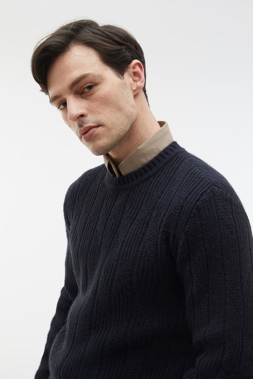 BİSİKLET YAKA TRİKO KAZAK