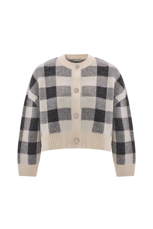  JAKARLI KARE DESENLİ HIRKA