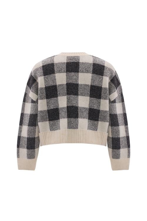  JAKARLI KARE DESENLİ HIRKA