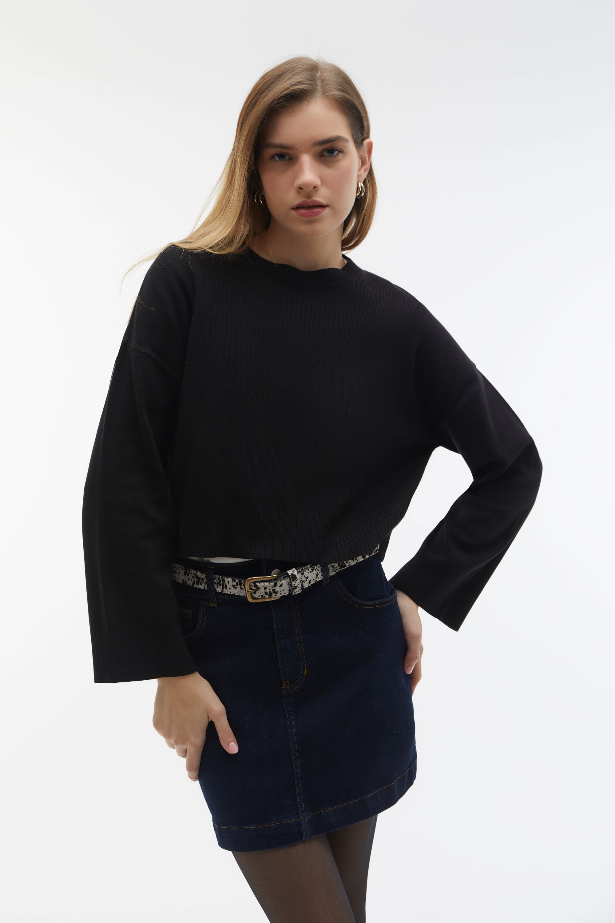 BİSİKLET YAKA TRİKO KAZAK