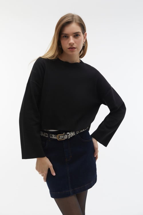 BİSİKLET YAKA TRİKO KAZAK