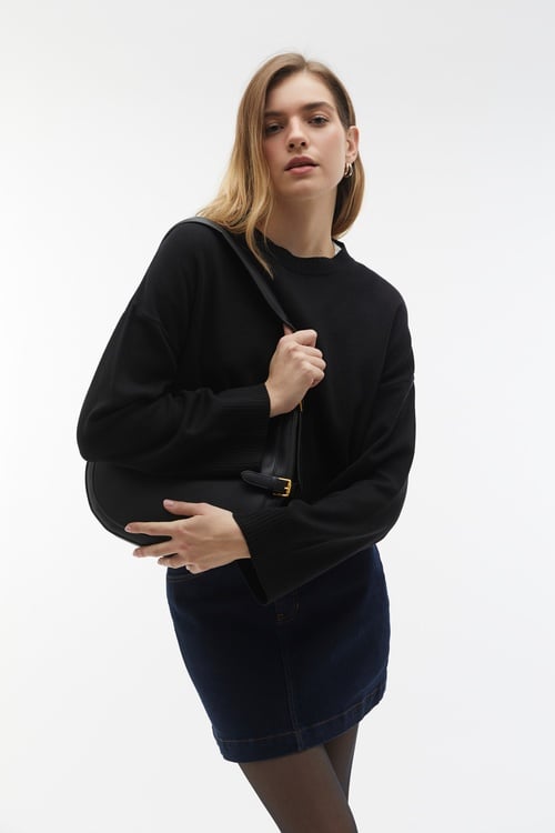 BİSİKLET YAKA TRİKO KAZAK