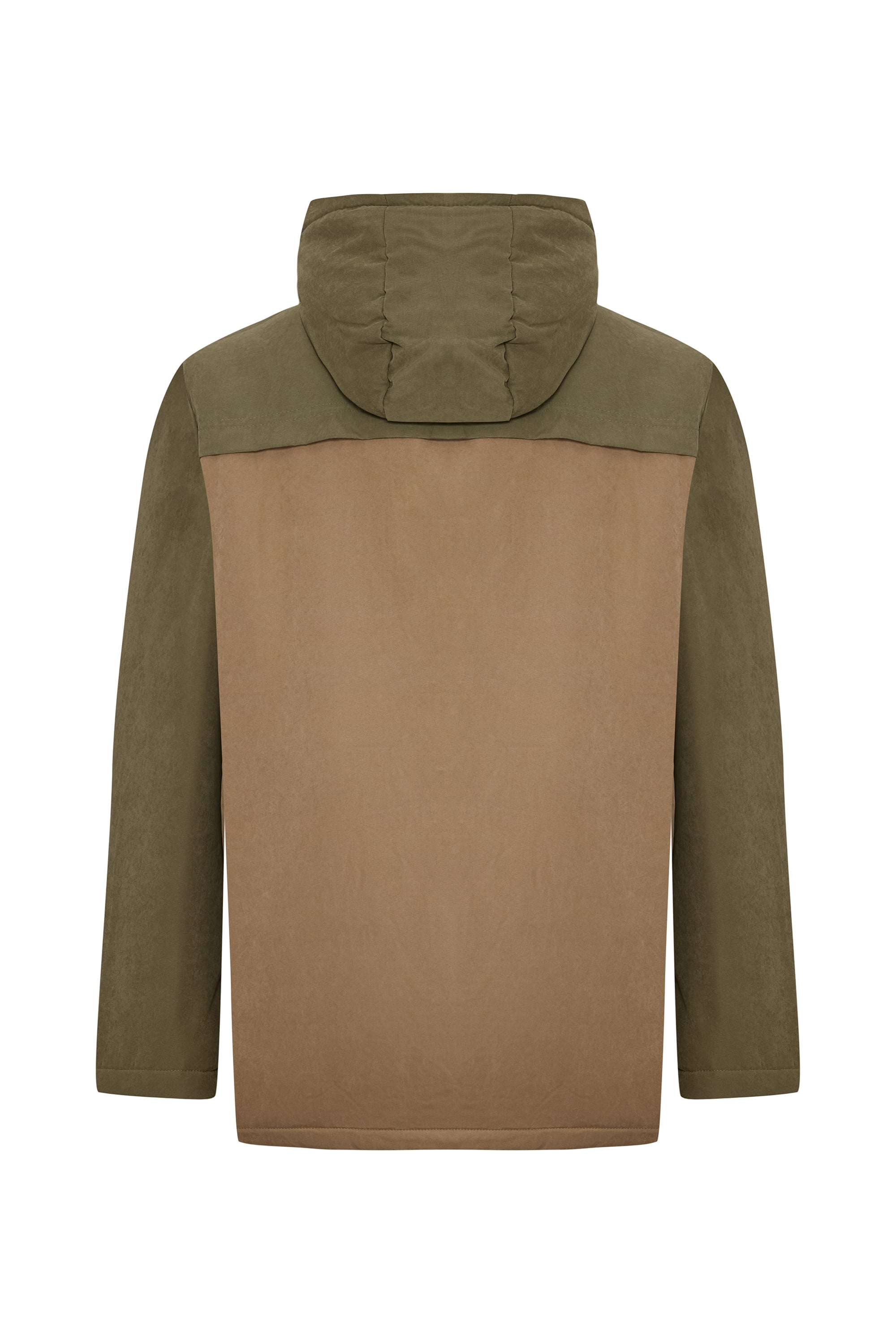 RENK BLOKLU KAPÜŞONLU MONT