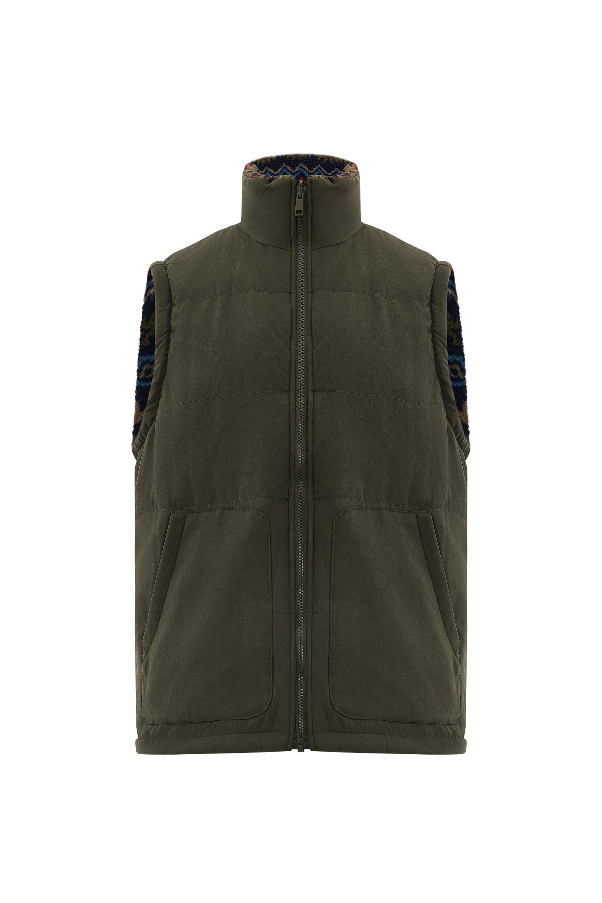 DESENLİ ÇİFT TARAFLI YELEK