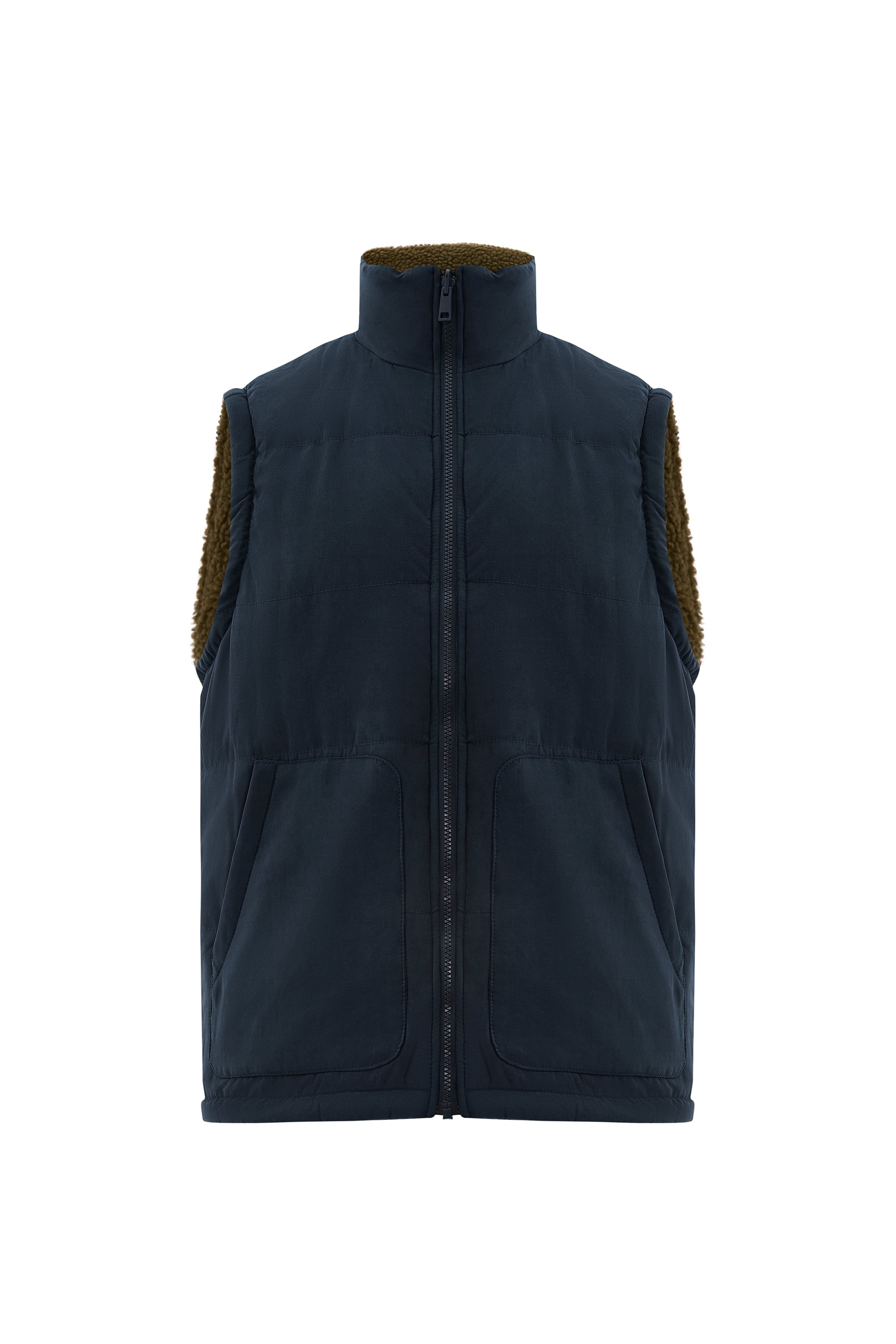 İÇİ KÜRKLÜ DİK YAKA ŞİŞME YELEK