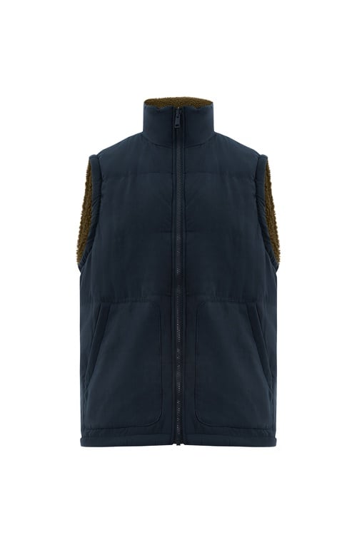 İÇİ KÜRKLÜ DİK YAKA ŞİŞME YELEK