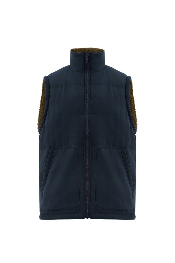 İÇİ KÜRKLÜ DİK YAKA ŞİŞME YELEK