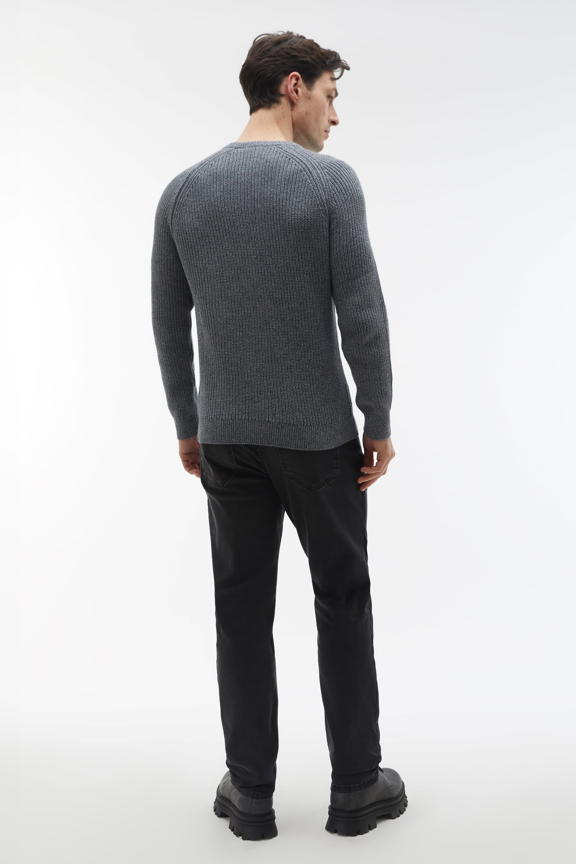 MELANJLI BİSİKLET YAKA KAZAK