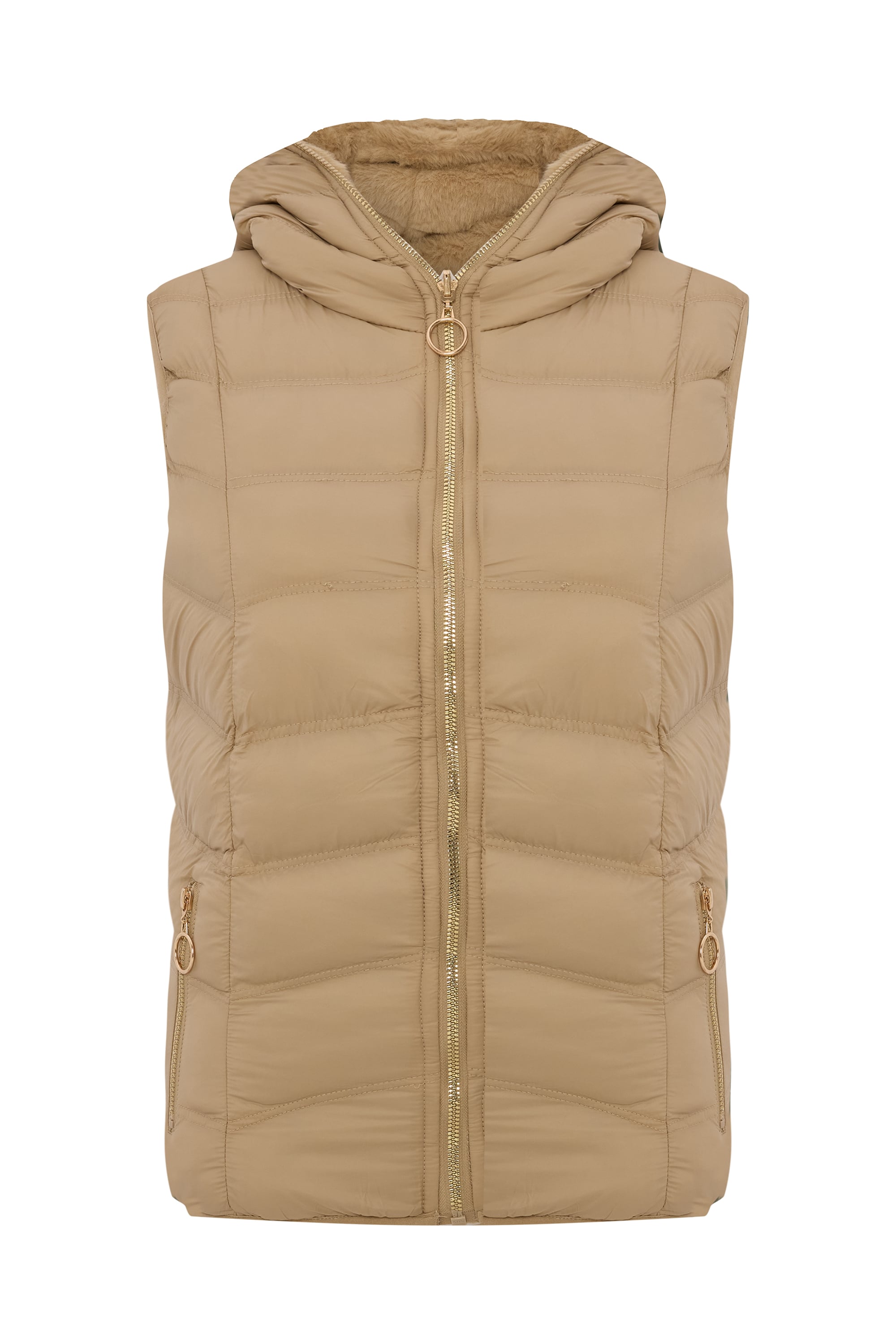 KAPİTONELİ KAPÜŞONLU ŞİŞME YELEK