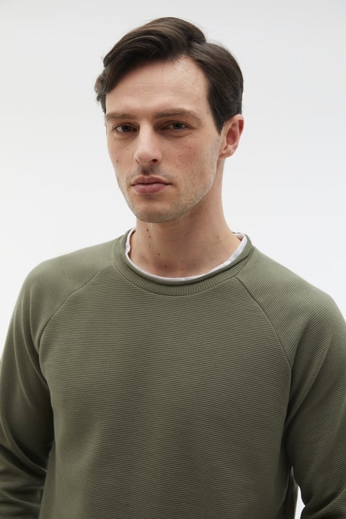  PAMUKLU BİSİKLET YAKA SWEATSHIRT