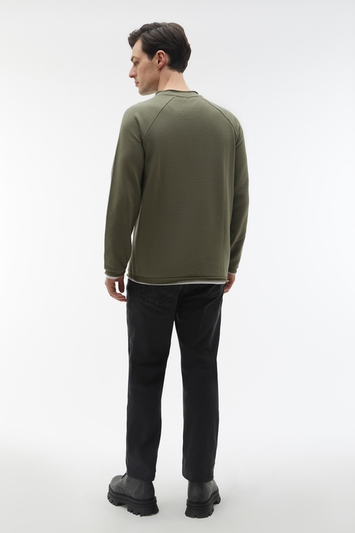  PAMUKLU BİSİKLET YAKA SWEATSHIRT