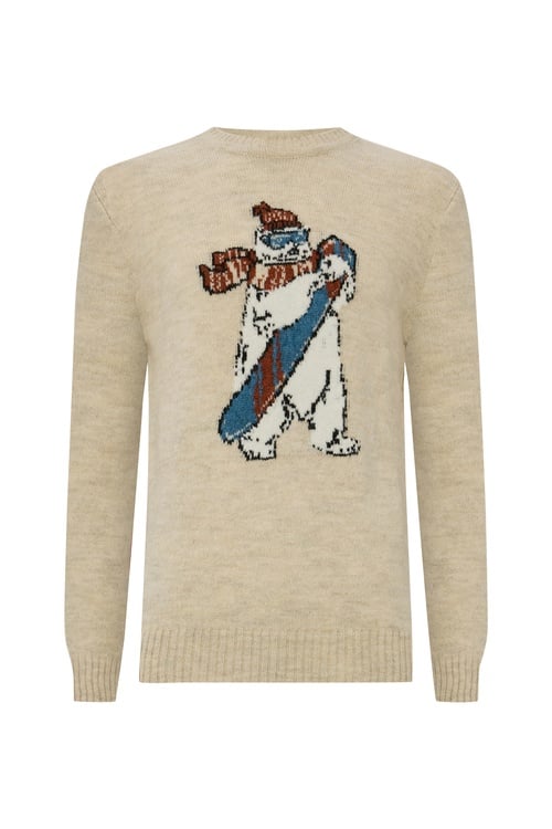  DESENLİ JAKARLI BİSİKLET YAKA KAZAK