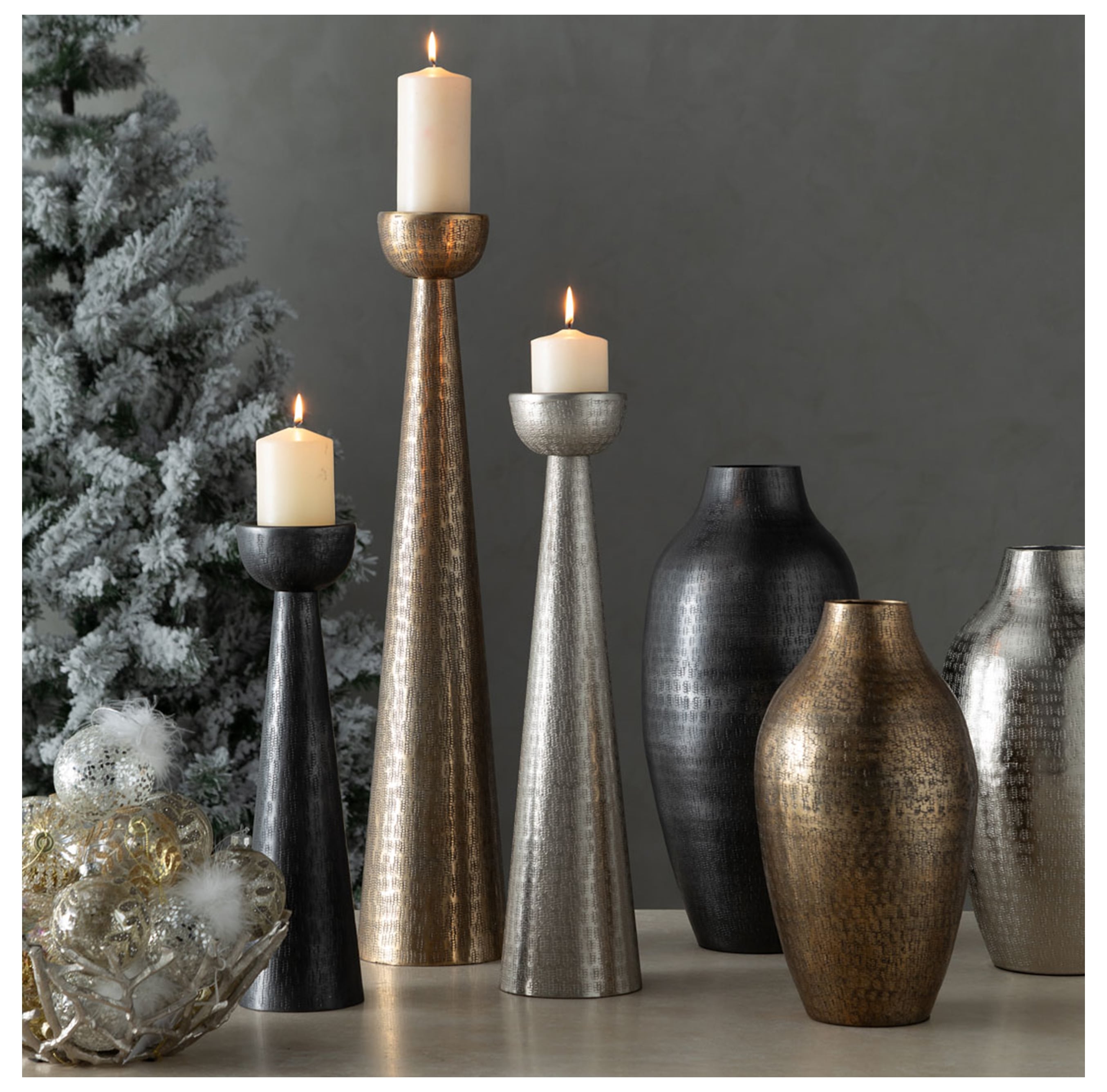 CONED MUMLUK GÜMÜŞ 13X54CM