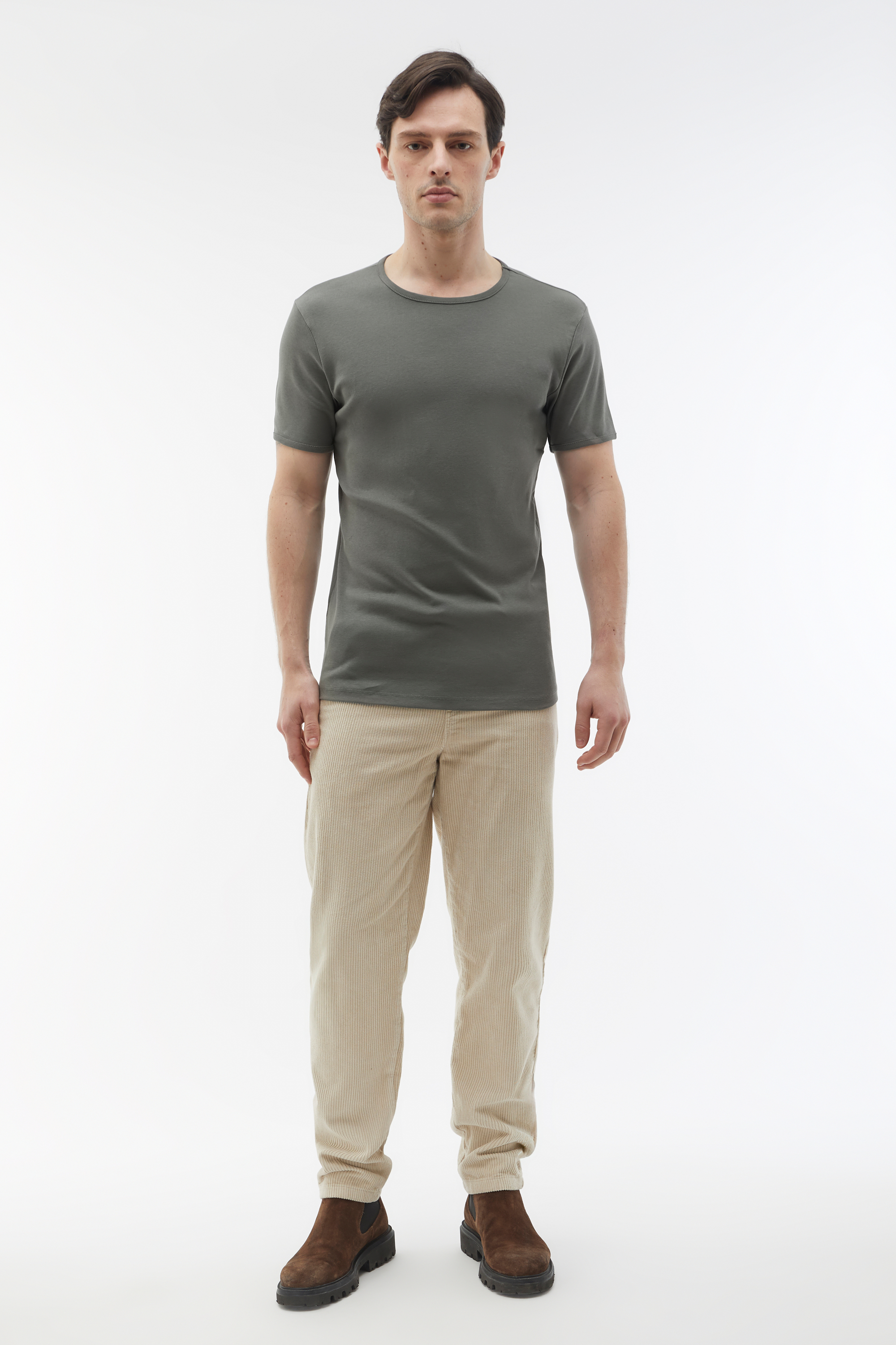 BİSİKLET YAKA KISA KOLLU T-SHIRT