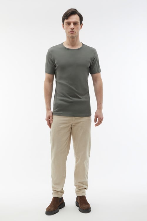  BİSİKLET YAKA KISA KOLLU T-SHIRT