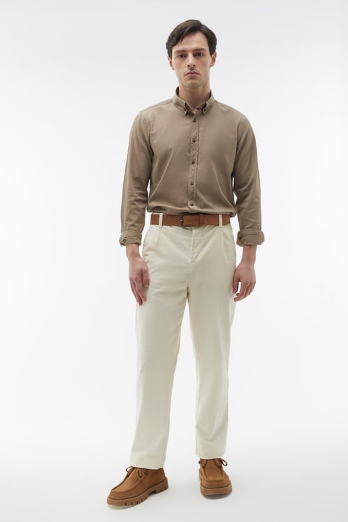  REGULAR FIT KADİFE GÖMLEK