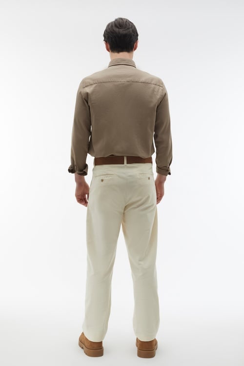 REGULAR FIT KADİFE GÖMLEK