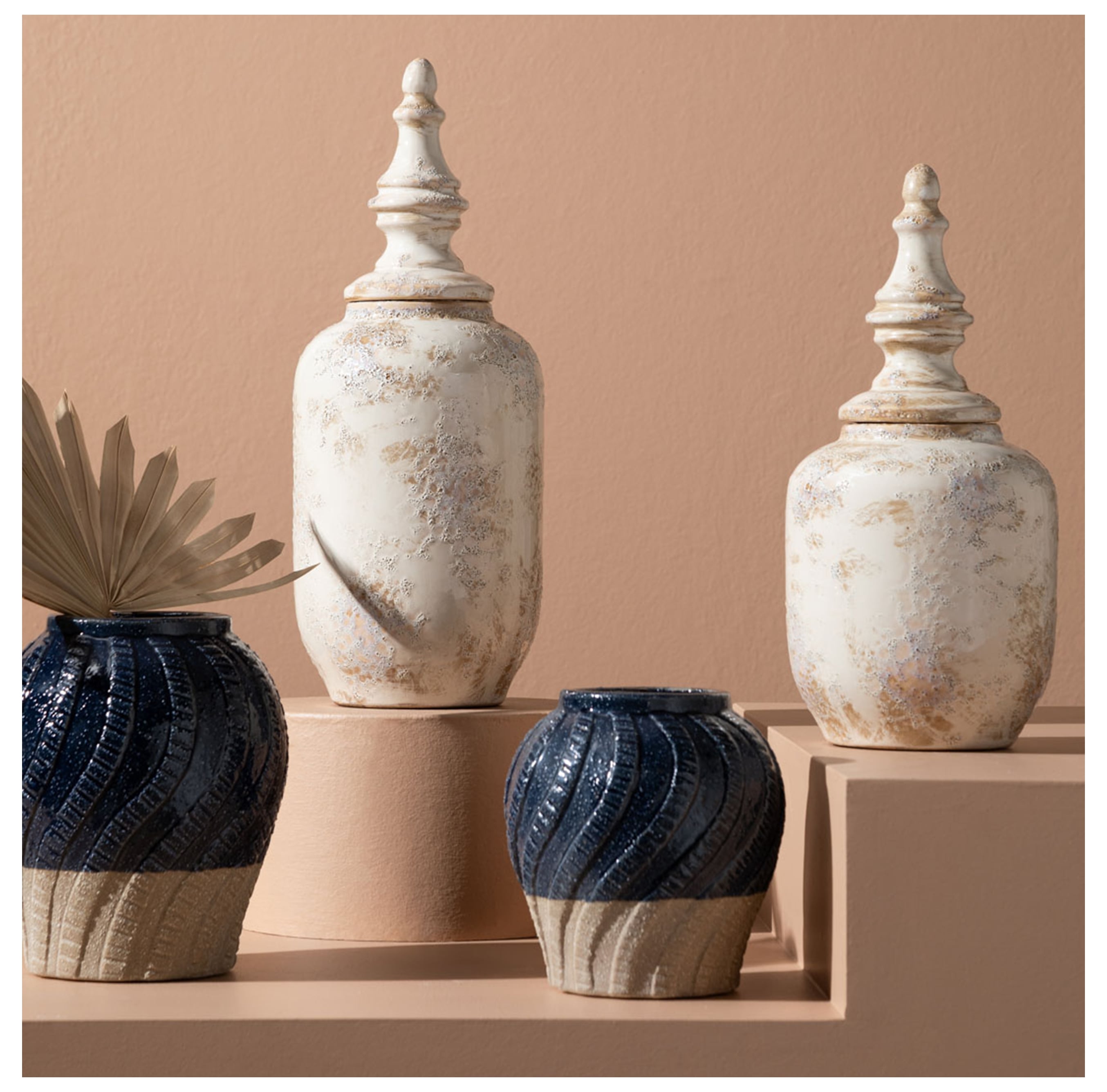 WAVY SERAMİK VAZO 19X23CM