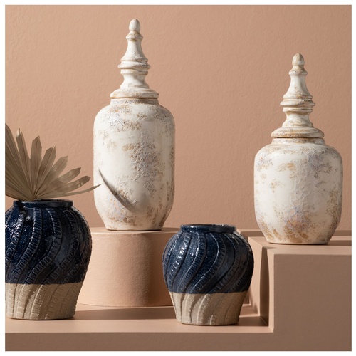  WAVY SERAMİK VAZO 19X23CM