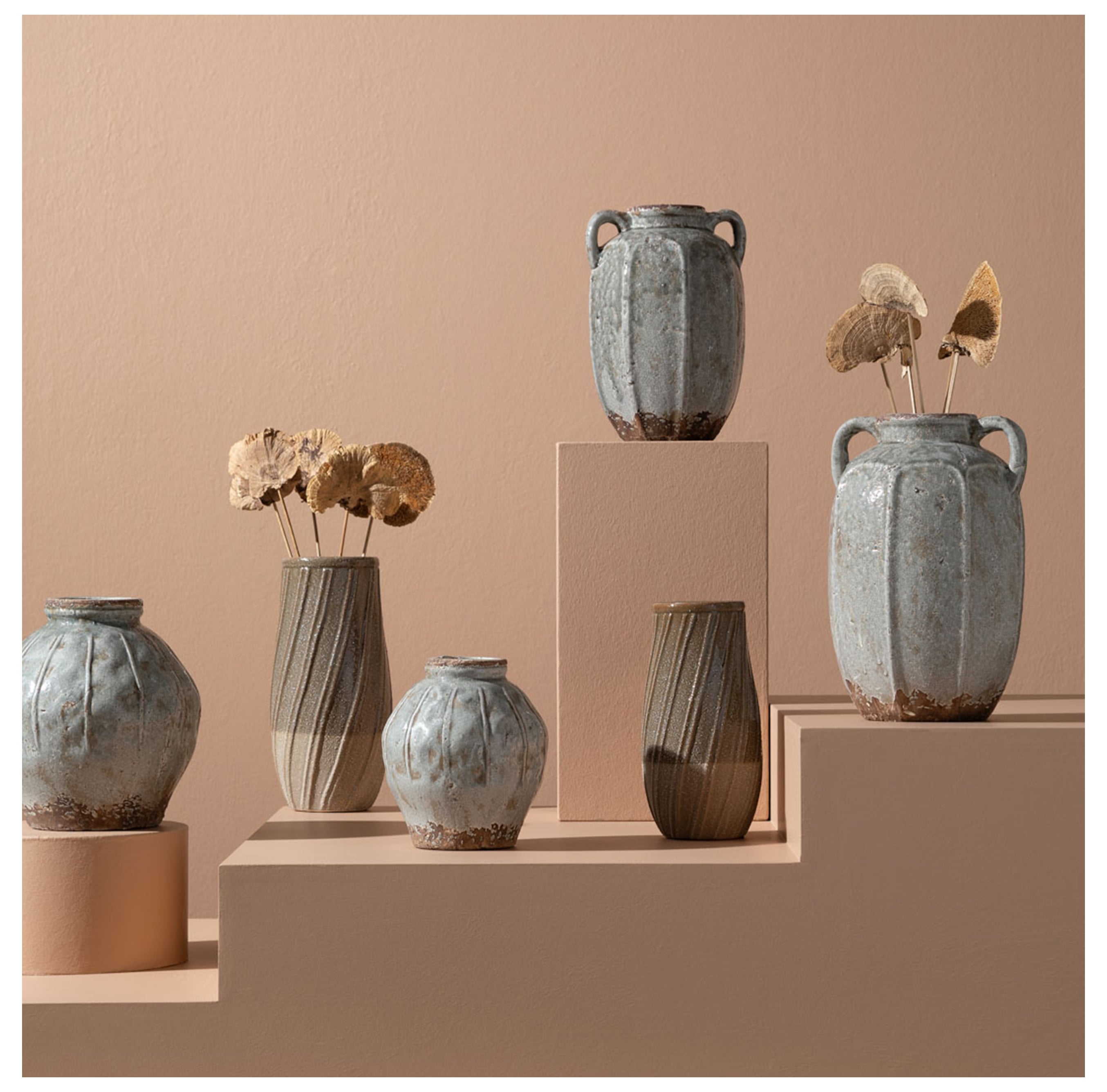 MARRON SERAMİK VAZO 14X27CM