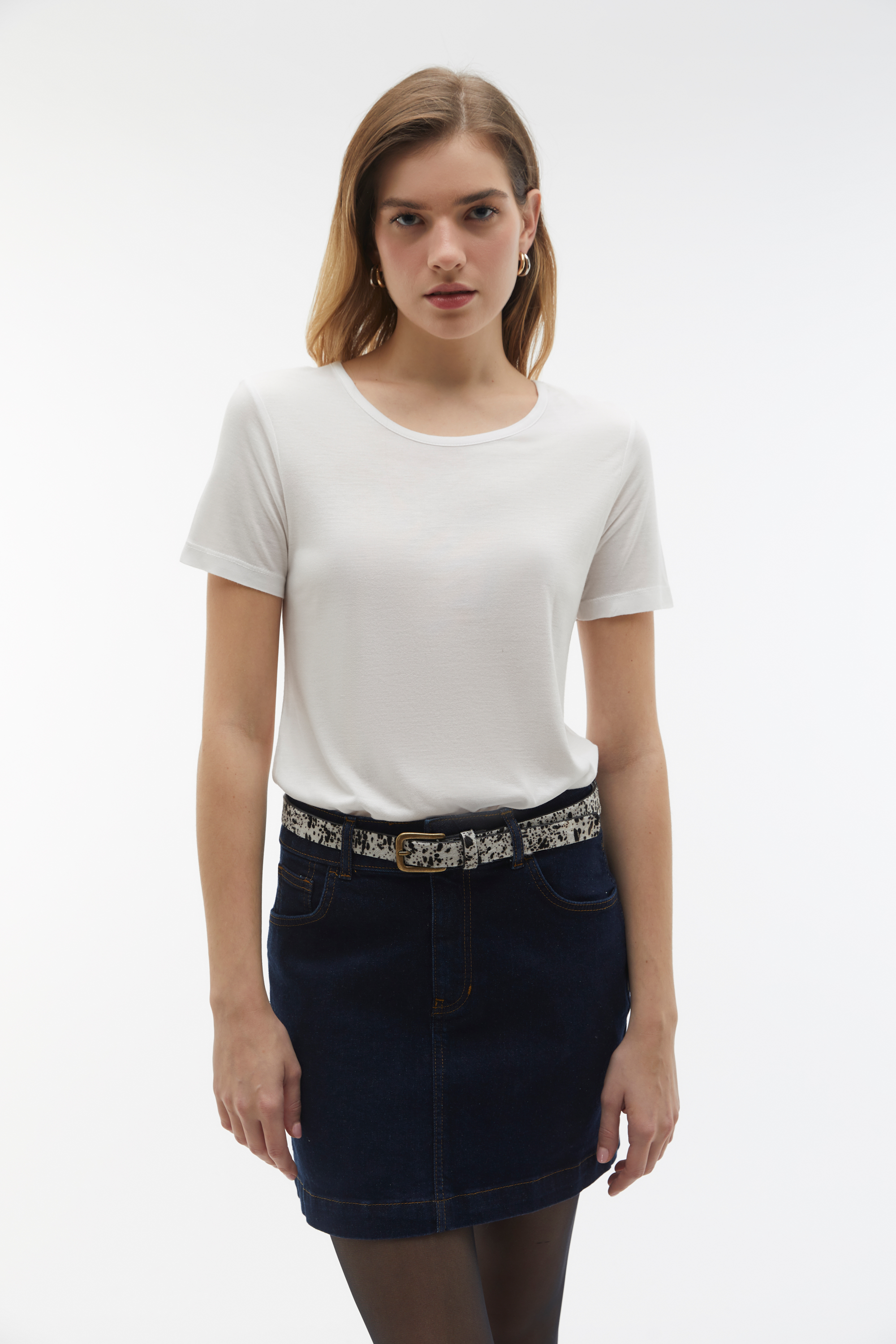 VİSKON BİSİKLET YAKA T-SHIRT