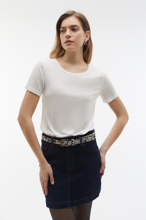  VİSKON BİSİKLET YAKA T-SHIRT