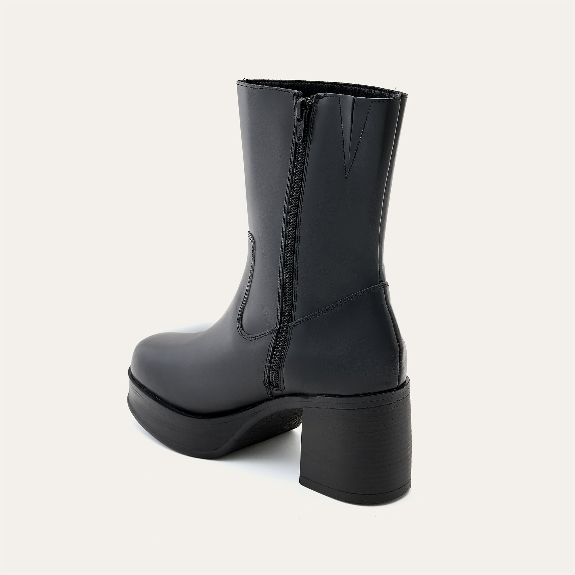 HAKİKİ DERİ PLATFORM TOPUKLU BOT