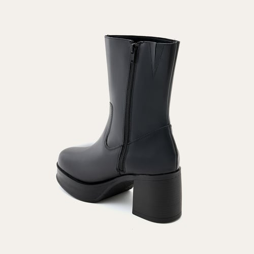 HAKİKİ DERİ PLATFORM TOPUKLU BOT