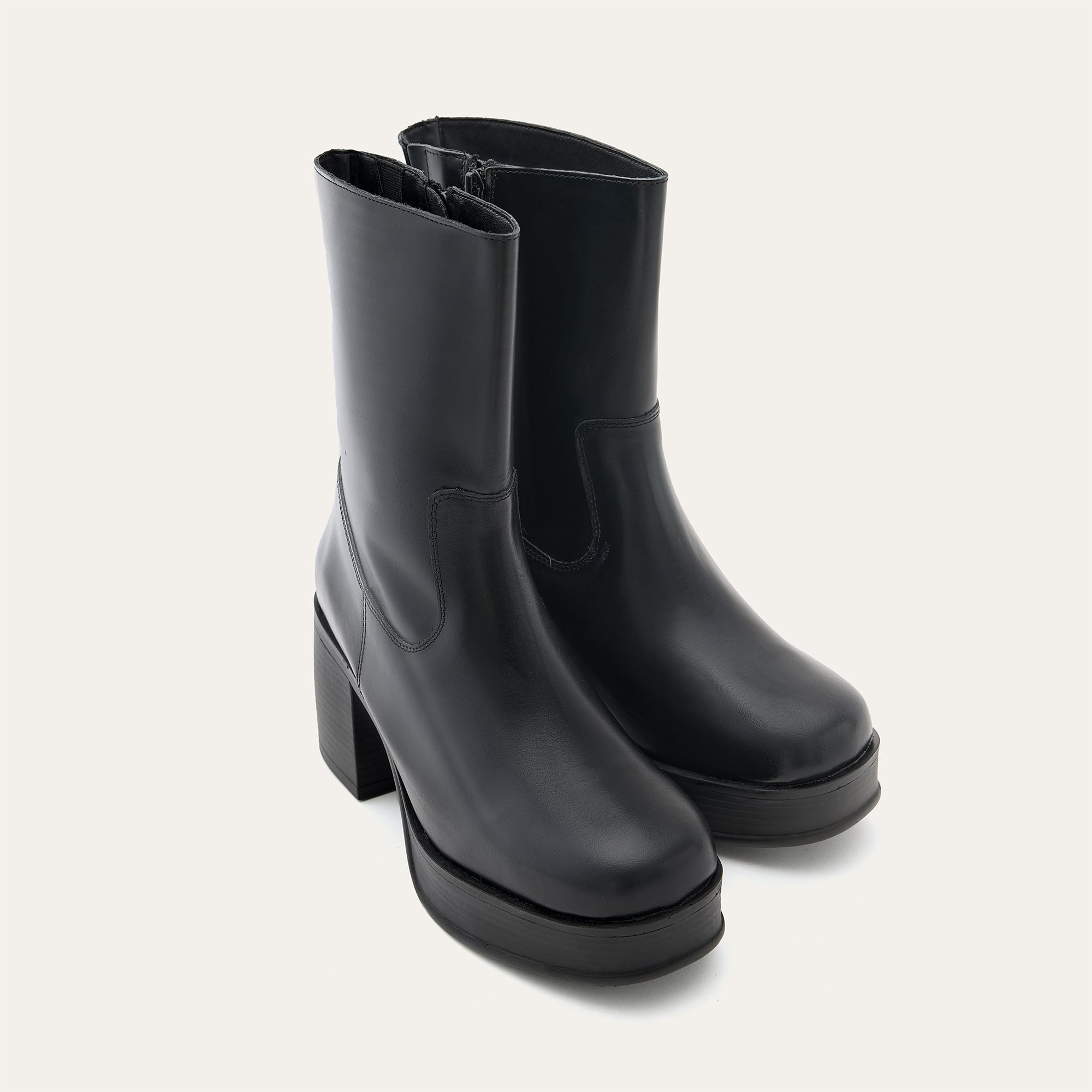 HAKİKİ DERİ PLATFORM TOPUKLU BOT