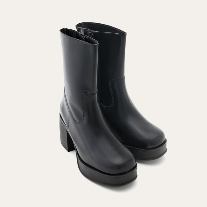 HAKİKİ DERİ PLATFORM TOPUKLU BOT