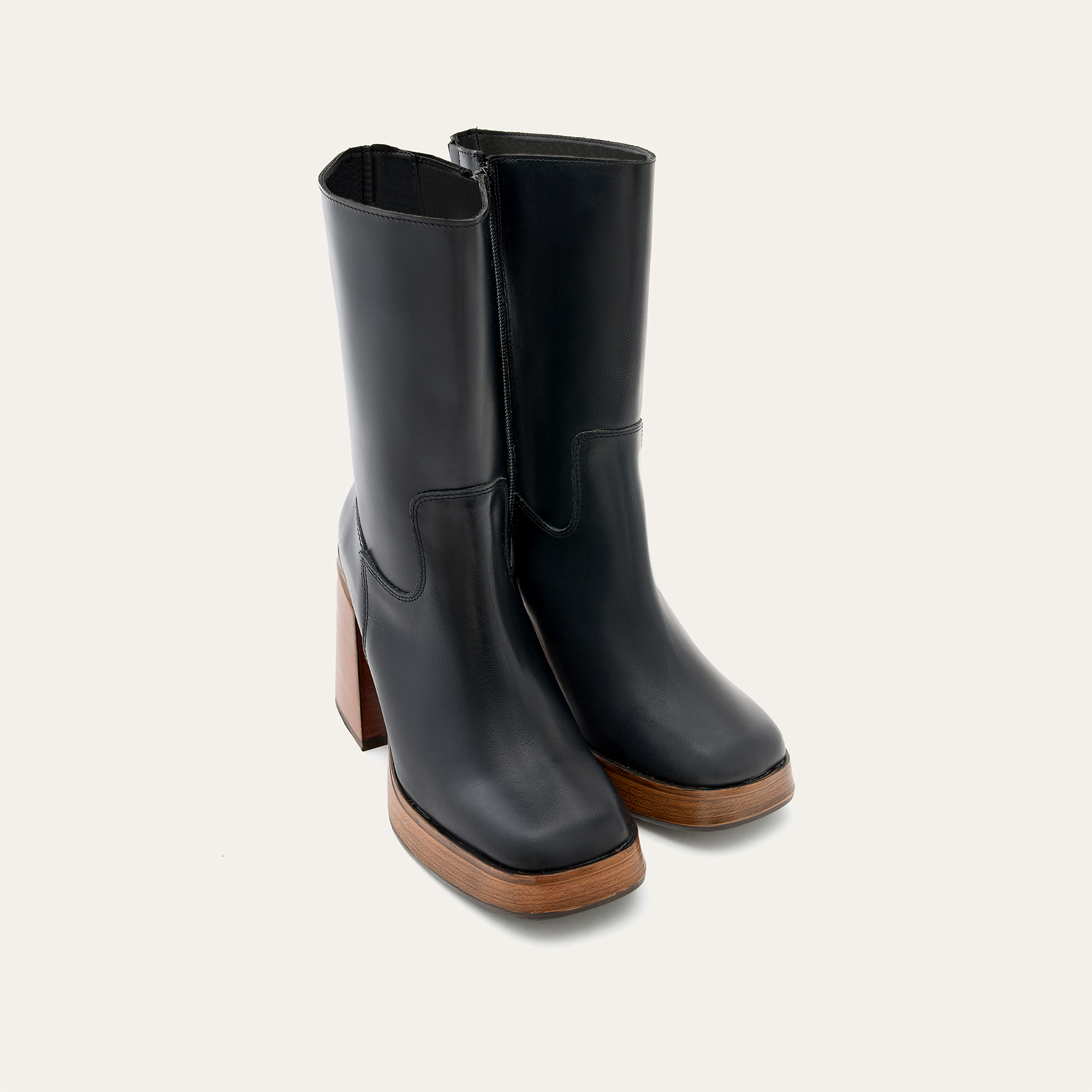 HAKİKİ DERİ PLATFORM TOPUKLU BOT