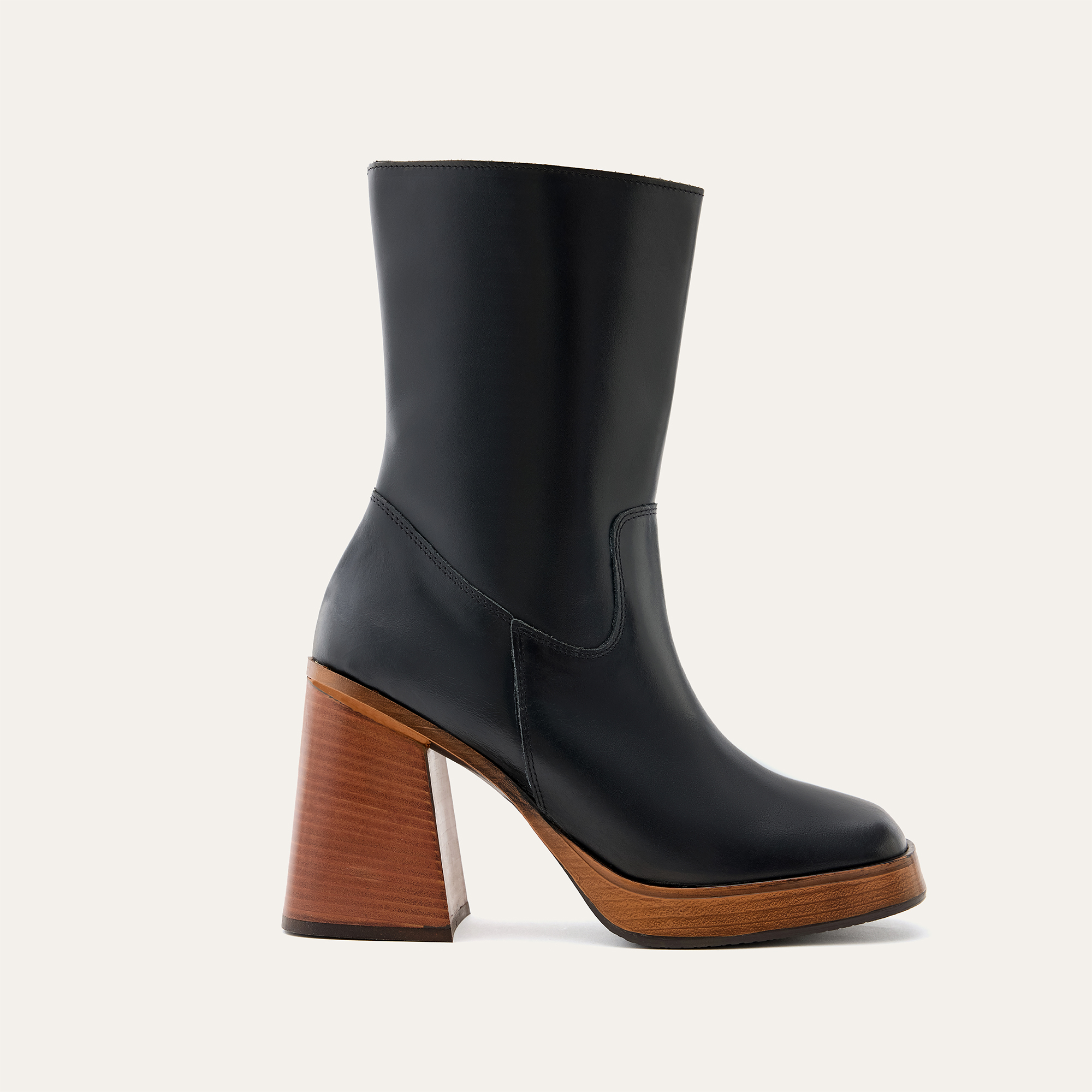 HAKİKİ DERİ PLATFORM TOPUKLU BOT