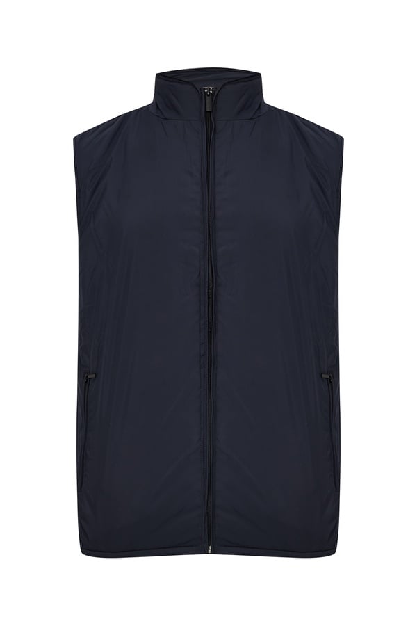 DİK YAKA FERMUARLI YELEK