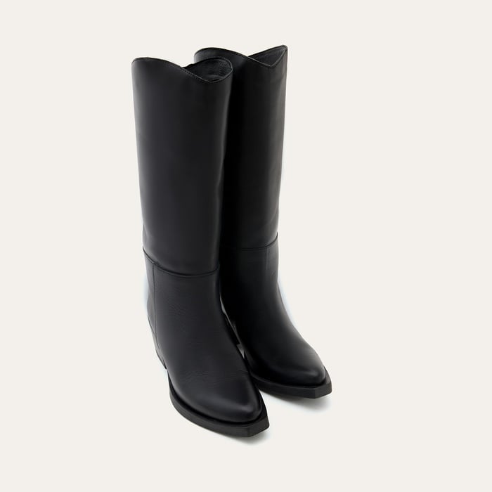 HAKİKİ DERİ KISA TOPUKLU ÇİZME